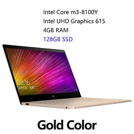 New Xiaomi Laptop Air 12.5 Inch Screen Intel Core m3-8100Y/i5 4GB RAM 128GB ROM Ultra Slim Full Meatal Body English Windows 10