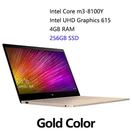 New Xiaomi Laptop Air 12.5 Inch Screen Intel Core m3-8100Y/i5 4GB RAM 128GB ROM Ultra Slim Full Meatal Body English Windows 10