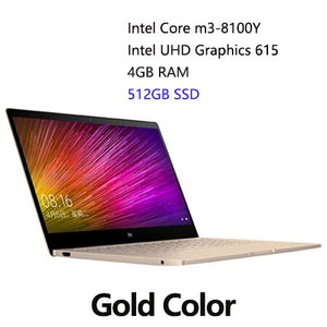 New Xiaomi Laptop Air 12.5 Inch Screen Intel Core m3-8100Y/i5 4GB RAM 128GB ROM Ultra Slim Full Meatal Body English Windows 10