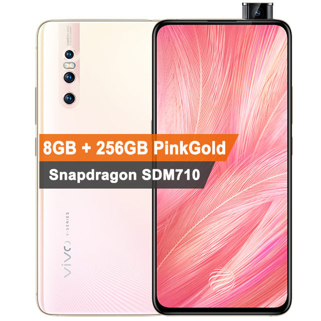 Original vivo X27 Elevating Camera 48.0MP Mobile Phone 8GB 128GB 6.39" Full Screen Octa core 4G Rear 3 Cameras Cell phone