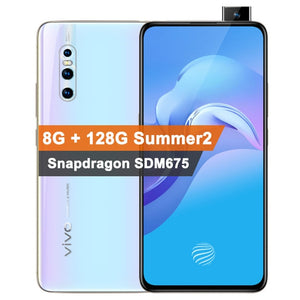 Original vivo X27 Elevating Camera 48.0MP Mobile Phone 8GB 128GB 6.39" Full Screen Octa core 4G Rear 3 Cameras Cell phone