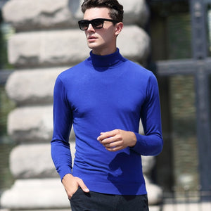 UCAK Brand Sweater Men Classic Casual Pull Homme Pure Merino Wool Pullover Men Autumn Winter Turtleneck Cashmere Sweaters U3004