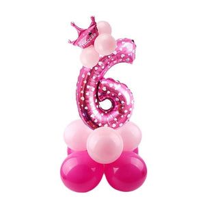 32inch Digital Balloons Toys Kids Happy Birthday Party Theme Decor Cartoon Inflatable Party Hat Column Gift Toys for Children