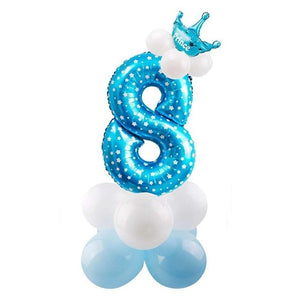 32inch Digital Balloons Toys Kids Happy Birthday Party Theme Decor Cartoon Inflatable Party Hat Column Gift Toys for Children