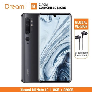 Global Version Xiaomi Mi Note 10 Pro 256GB ROM 8GB RAM (Brand New and Official Rom), note10256 Smartphone Mobile