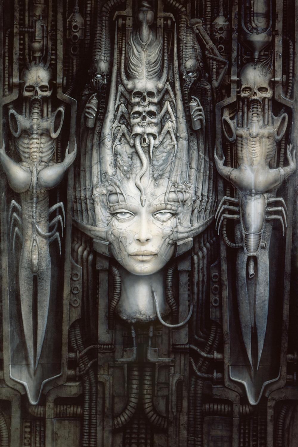 H.R.Giger Fantasy Art Alien Poster Custom Canvas Poster Art Home Decoration Cloth Fabric Wall Poster Print Silk Fabric