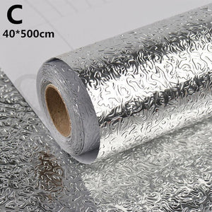 DIY Waterproof Oil Proof Aluminum Foil Self Adhesive Sticker Stove Cabinet Stickers Wall Sticker Home Decor