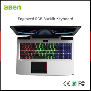 BBEN Laptop Nvidia GTX1060 GDDR5 Intel i7 Kabylake 8GB RAM M.2 SSD RGB Backlit Keyboard Win10 WiFi BT Gaming Computer 15.6'' IPS