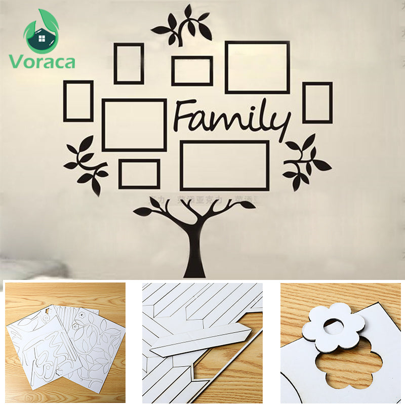 Removable Photo Frame Tree 3D Wall Stickers Home Decor Acrylic DIY Wall Decals Posters Wall Stickers Flower Mural Art Picture