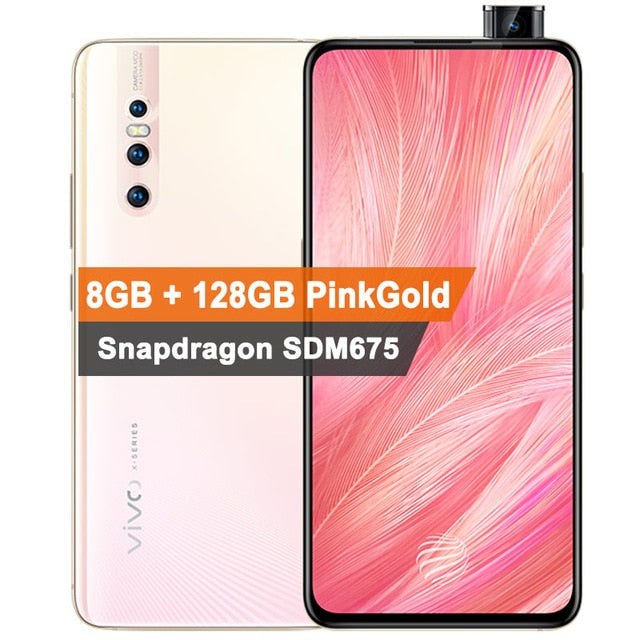 Original vivo X27 Elevating Camera 48.0MP Mobile Phone 8GB 128GB 6.39" Full Screen Octa core 4G Rear 3 Cameras Cell phone